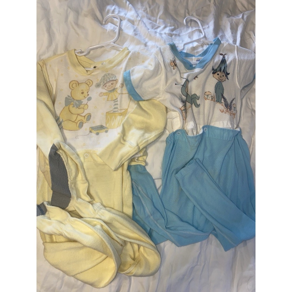 Vintage Carters 4YR 2-piece Sets Snaps 1960'S-EARLY 1970s USA‎ 100% Cotton USA